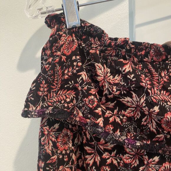 Free People Dress Women XS Floral Maxi Long‎ One Shoulder Ruffle Tiered CUSTOM - Picture 9 of 13